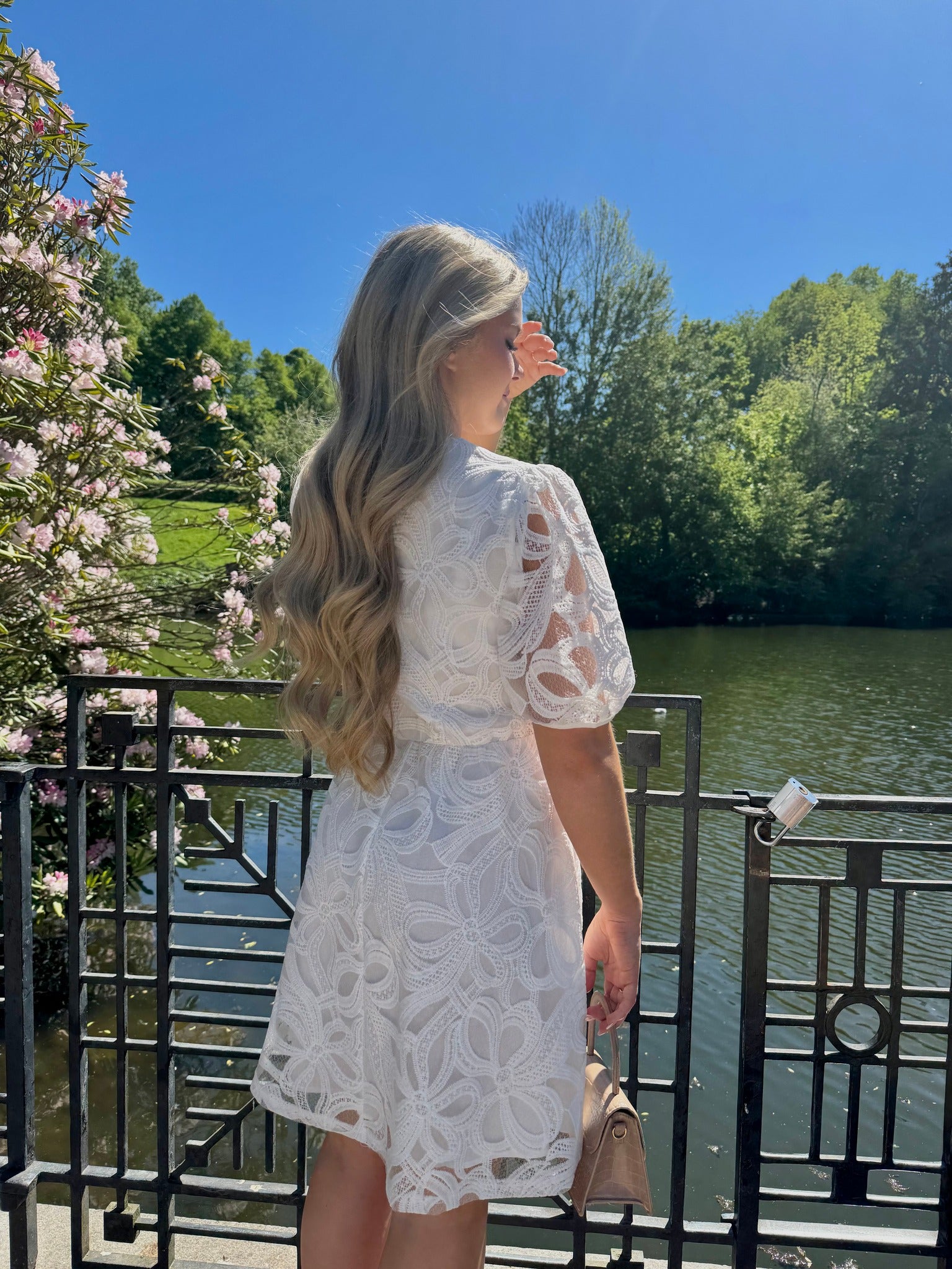 OBJROSE Short Dress - Cloud Dancer